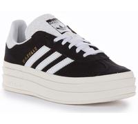 (3.5) adidas Gazelle Bold Womens Fashion Trainers in Black White