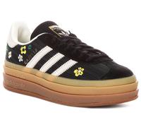 Adidas Gazelle Bold W Floral Lace Up Womens Trainers In Black White UK 3 - 8