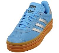 adidas Gazelle Bold Womens Fashion Trainers in Blue Silver - 4 UK