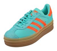 adidas Gazelle Bold Womens Fashion Trainers in Green Orange - 5 UK