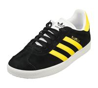 adidas Gazelle Mens Casual Trainers in Black Yellow - 3.5 UK