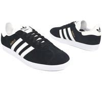 adidas Men's Gazelle Sneaker, Black Core Black White Gold Metallic, 8 UK