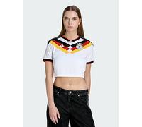 Adidas Germany 26/27 Cropped Replica Home Woman Short Sleeve T-shirt White L Woman