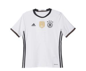 Adidas Germany Home Junior Short Sleeve Jersey 2016 Colour: White/Black, Size: 11-12 years