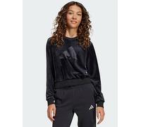 adidas Girl Holiday Glam Cropped Sweatshirt, Purple, Size 9-10 Years Purple