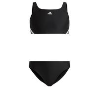 adidas Girl's 3-Stripes Bikini, Black/White, 7-8 Years