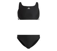 adidas Girl's 3-Stripes Bikini, Black/White, 9-10 Years
