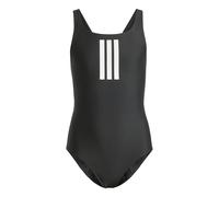 adidas Girl's 3-Stripes Swimsuit Kids Swimwear, Black/White, 11-12 Years