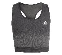 Adidas Girls Aeroknit AEROREADY Training Seamless Fitted Tank Top Size: 11-12 years, Colour: Carbon
