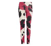 Adidas Girls AEROREADY Animal Print External Pocket Stretch Training Tight Colour: Multicoloured, Size: 13-14 years