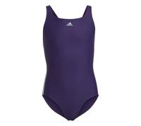 Adidas Girls Athly V 3-Stripes Swimsuit Size: 9-10 years, Colour: Purple