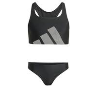 adidas Girl's Big Logo C-Back Bikini Set, Black, 7-8 Years