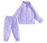 adidas Girls Classic Tricot Track Set, Light Purple, 3M