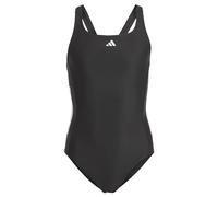 adidas Girl's Cut 3-Stripes Swimsuit, Black/White, 7-8 Years
