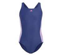 Adidas Girls Cut 3-Stripes Swimsuit Colour: Blue, Size: 7-8 years
