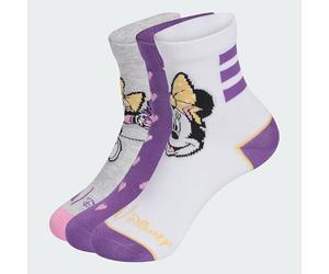 adidas Girl's DISNEY MINNIE MOUSE SOCKS, white/active purple/light grey heather, 3-4 Years