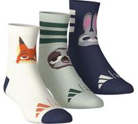 adidas Girl's DISNEY SOCKS, off white/linen green/dark blue, 4-5 Years