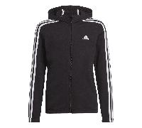 Adidas Girls Essentials 3-Stripes Full-Zip Hoodie Colour: Black, Size: 7-8 years
