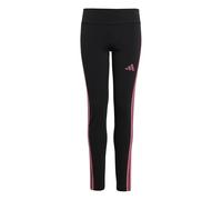 adidas Girl's Essentials 3 Stripes Leggings Tights, Black/Pink Fusion, 9-10 Years
