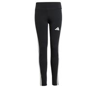 adidas Girl's ESSENTIALS 3 STRIPES LEGGINGS, Black/White, 7-8 Years