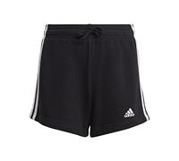 adidas Girl's Essentials 3-Stripes Shorts, Black/White, 14-15 Years