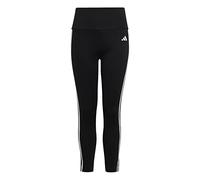 adidas Girl's Essentials AEROREADY 3-Stripes High-Waisted Tights, Black / White, 14-15 Years