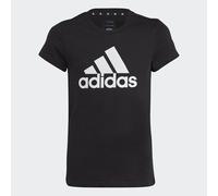 adidas Girl's Essentials Big Logo Cotton Tee, Black/White, 13-14 Years