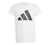 adidas Girl's Essentials Cotton T-Shirt, White/Black, 7-8 Years