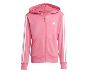 adidas Girl's ESSENTIALS FULL ZIP HOODIE, pink fusion/white, 13-14 Years