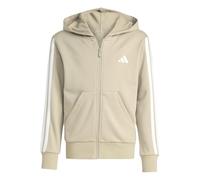 adidas Girl's ESSENTIALS FULL ZIP HOODIE, Wonder Cargo/white, 7-8 Years