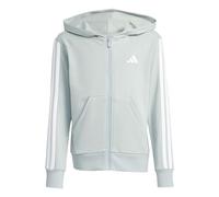 adidas Girl's ESSENTIALS FULL ZIP HOODIE, Wonder Sage/white, 9-10 Years