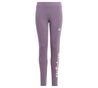 adidas Girl's Essentials Linear Logo Cotton Tights, Shadow Violet/Clear Pink, 11-12 Years