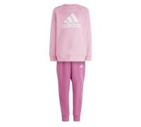 Adidas Girls Essentials Logo Fleece Jogger Set Colour: Pink, Size: 4-5 years