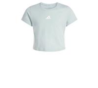 adidas Girl's Essentials Logo T-Shirt, Wonder Sage/White, 14-15 Years