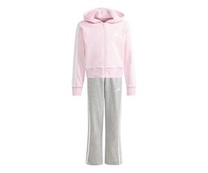 adidas Girl's ESSENTIALS TRACKSUIT, clear pink/white, 14-15 Years