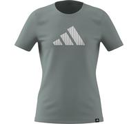 adidas Girl's Everyday Glam Graphic T-Shirt Junior, Wonder Sage, 13-14 Years