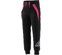 Adidas Girls Fleece Pant Colour: Black, Size: 4-5 years