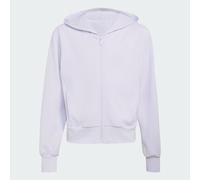 adidas Girl's Girls Full Zip Hoodie Sweatshirt, Frozen Purple, 9-10 Years