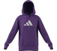 adidas Girl's GLAM GRAPHIC HOODIE JUNIOR, active purple/Ice Gold Met., 8-9 Years