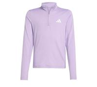 adidas Girl's GOTO PZ 1/4 Zip Longsleeve TEE, White/Powder Plum, 5-6 Years