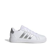 adidas Grand Court Lifestyle Tennis Lace-Up Shoes, White/Matte Silver/Matte Silver, 4 UK