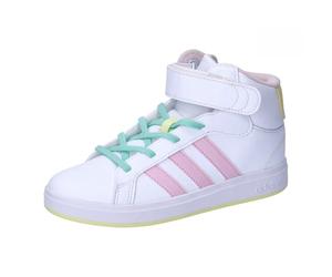 adidas Girls Grand Court Trainers White/Pink 5.5 (38.7)