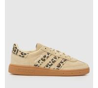 adidas Girls Handball Spezial Trainers in Beige & Brown, Leopard Print, Suede, Size: 12 UK 12 (EU 30½)