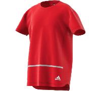 Adidas Girls HEAT.RDY Primegreen T-Shirt Colour: Red, Size: 7-8 years