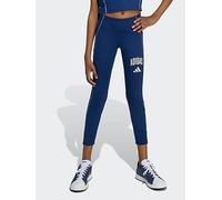 Adidas Train Essentials Collegiate Print Leggings Blue 5-6 Years Girls