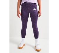 adidas Girls Junior Training Optime Print Tights, Aurora Plum/White, Size 5-6 Years Aurora Plum/White