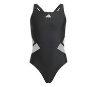 adidas Girl's Logo C-Back Swimsuit Kids, Black/White, 11-12 Years