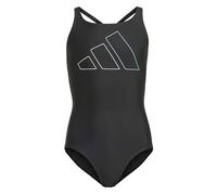 adidas Girl's Performance Big Bars Swimsuit Kids, Black, 9-10 Years