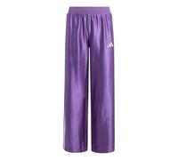 adidas Girl's Seasonals Glam Wide Leg Pants, Active Purple/Silver met., 5-6 Years