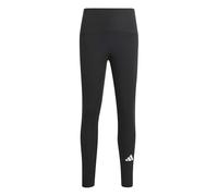 adidas Girl's Sport Seasonals Collegiate Typography Leggings Junior Girls Tights, black/off white, 5-6 Years